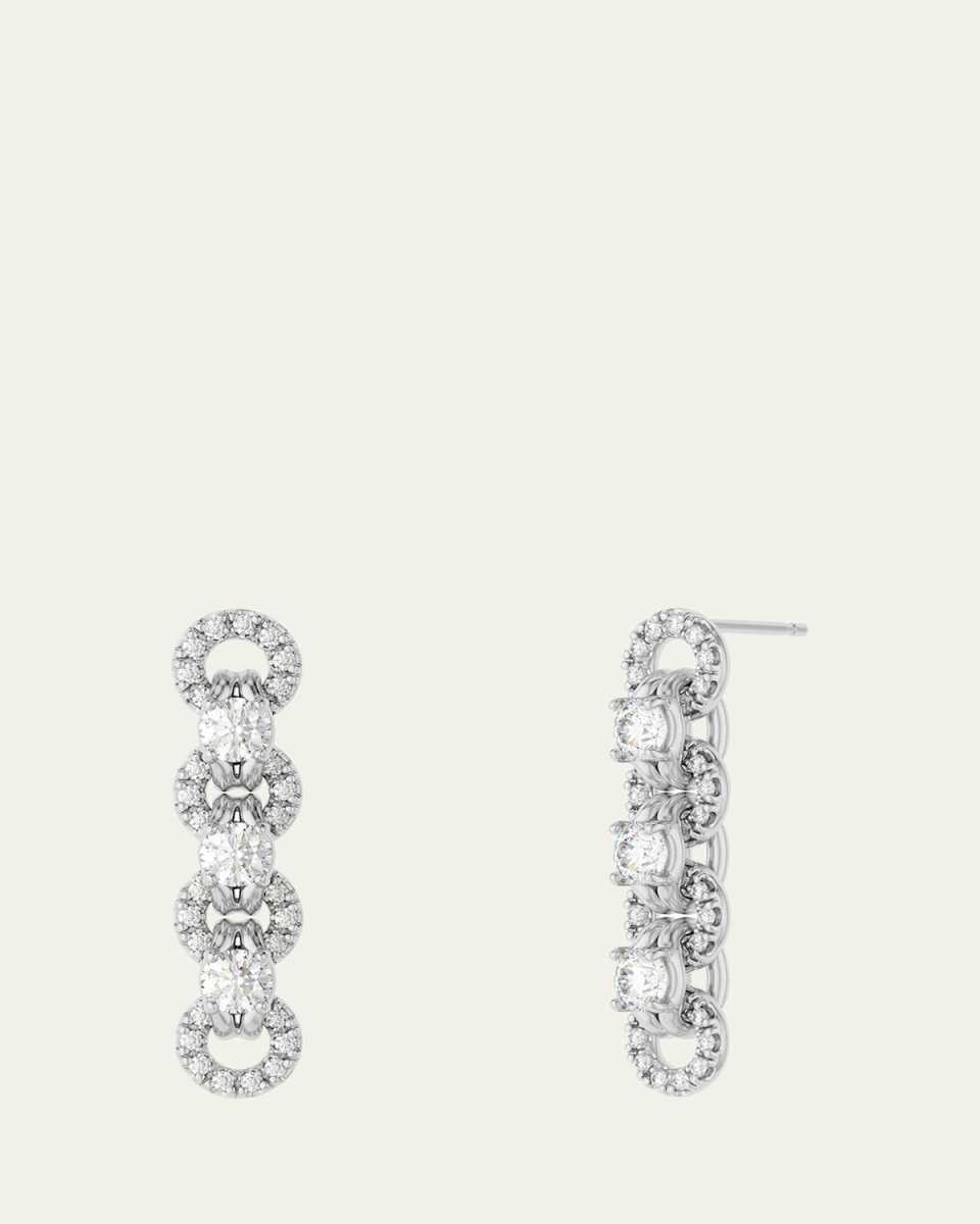 18K White Gold Lumia Diamond Tennis Earrings